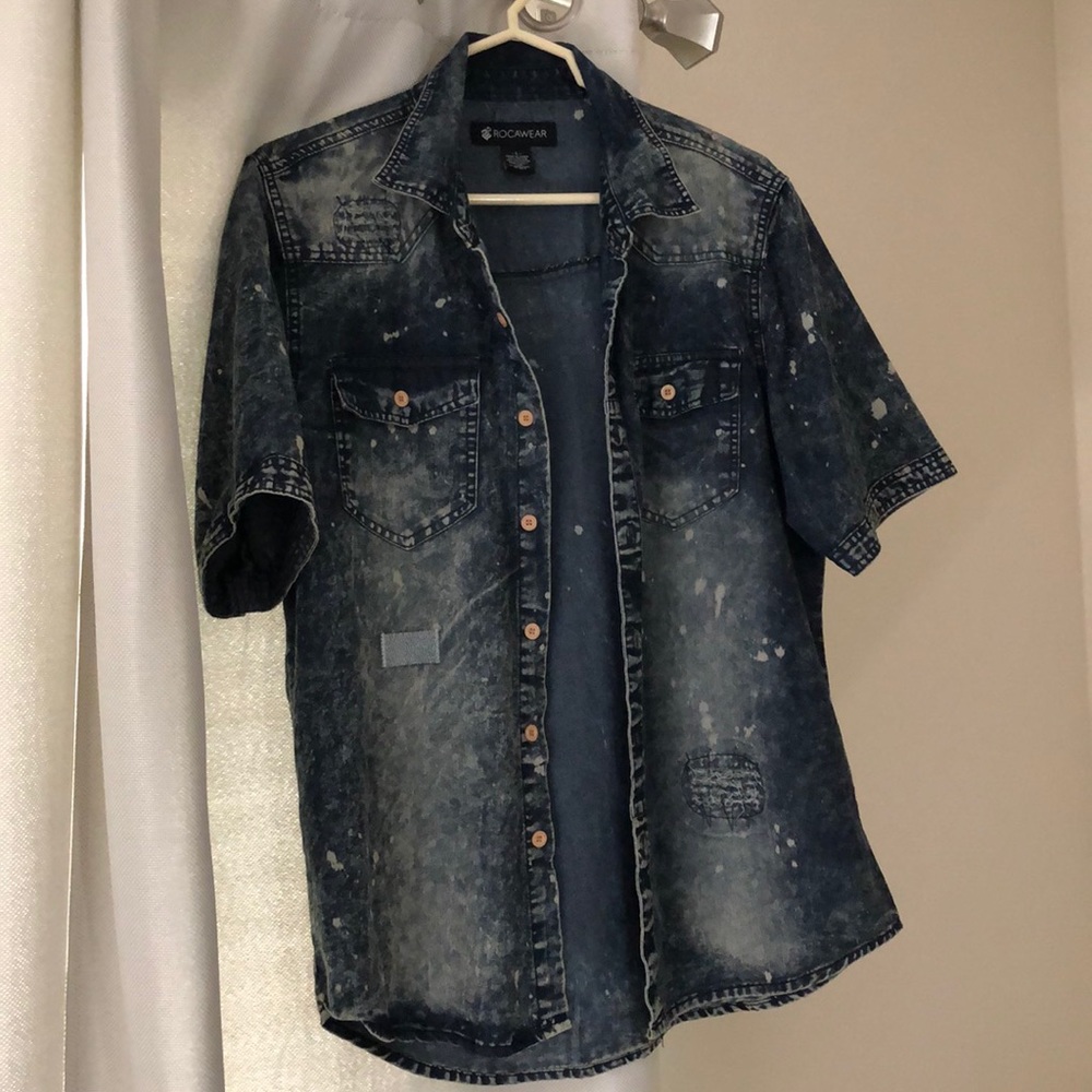 Denim button up